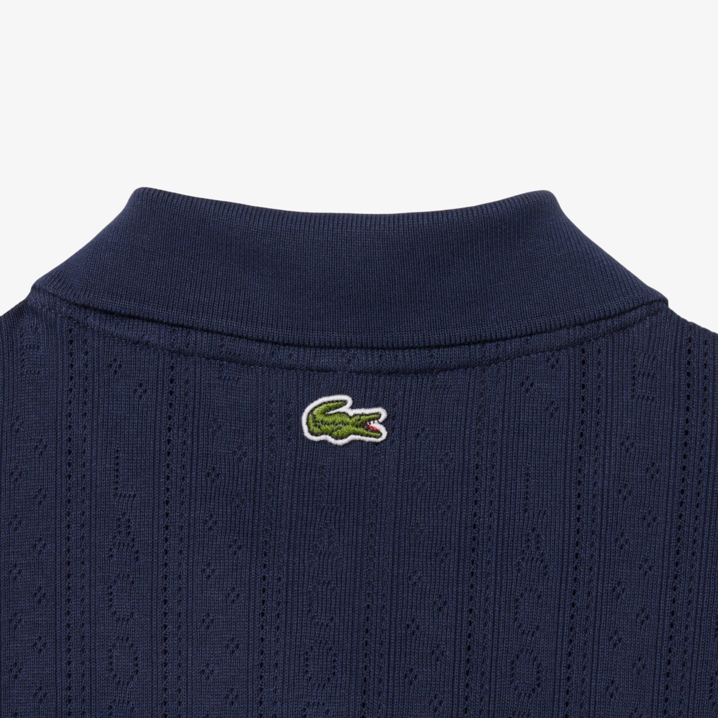 Navy Pointelle Polo