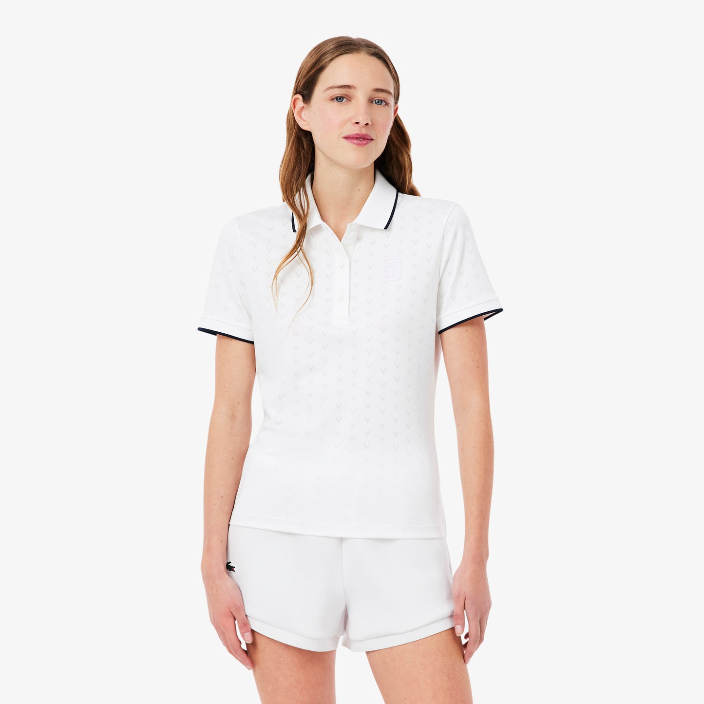 White Technical Jersey Polo