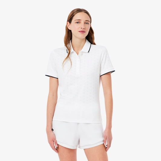White Technical Jersey Polo