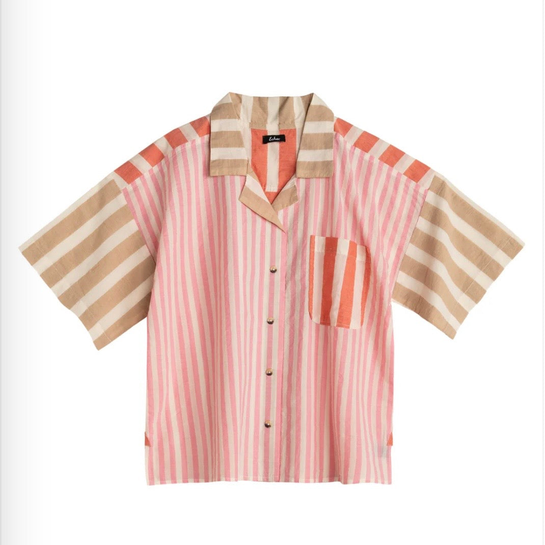 Pink Cassis Camp Shirt