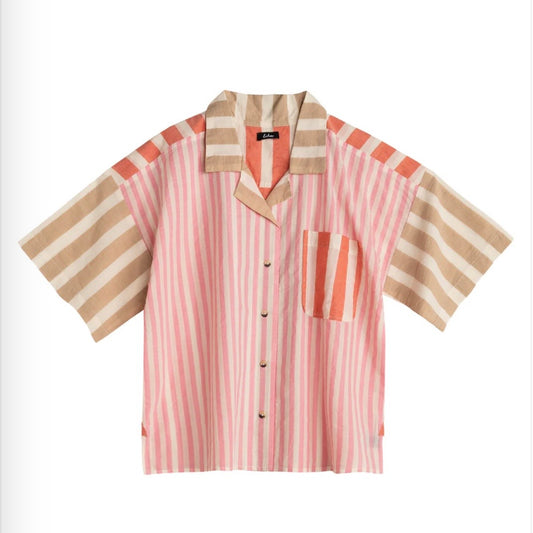 Pink Cassis Camp Shirt