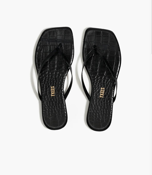 Sable Croc Square Toe Lily