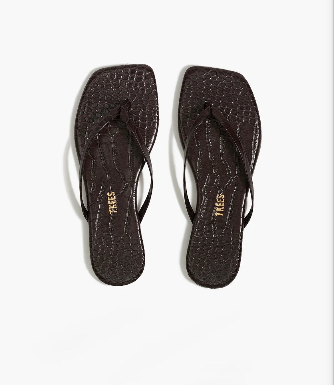 Carob Croc Square Toe Lily
