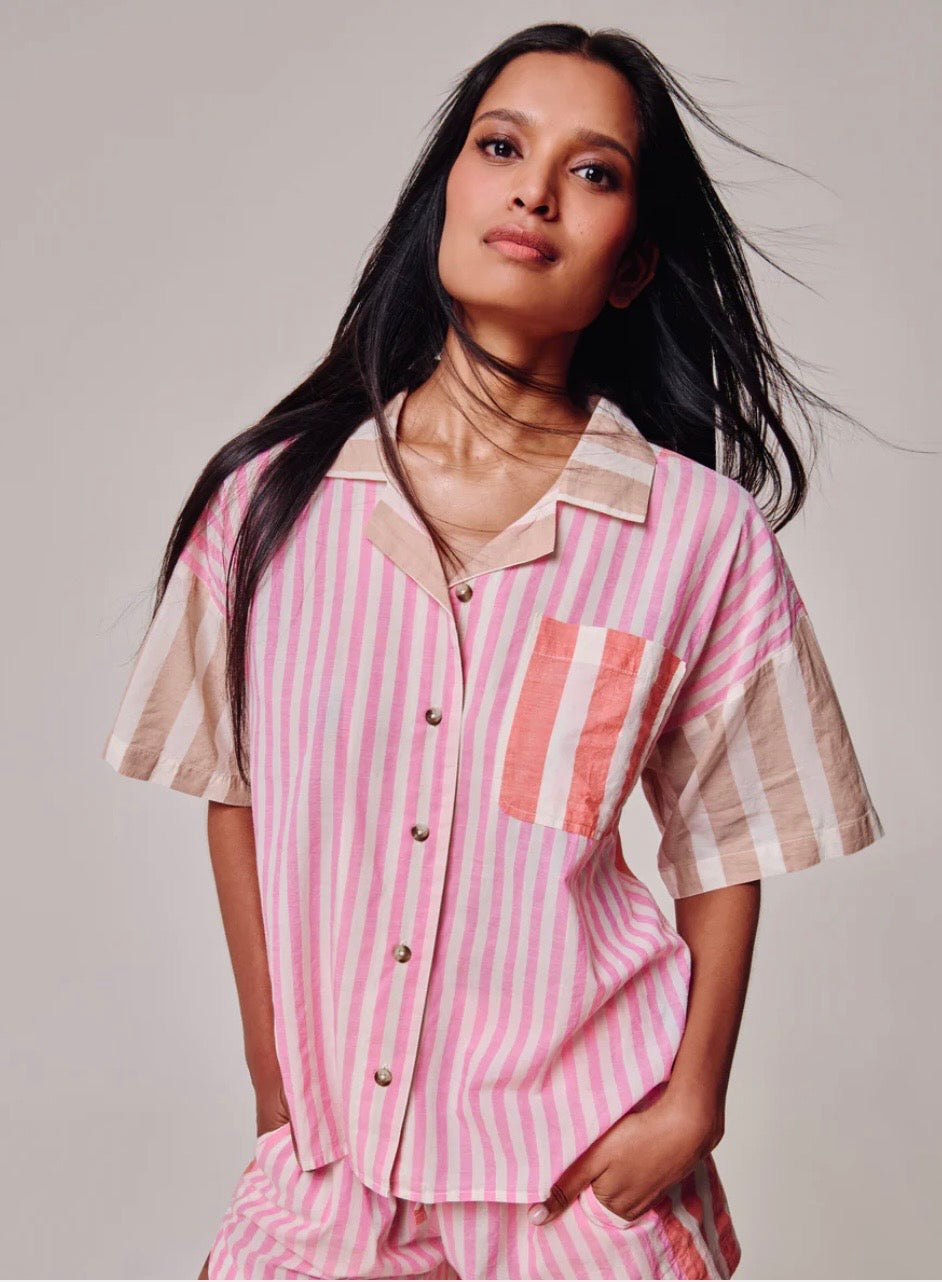 Pink Cassis Camp Shirt