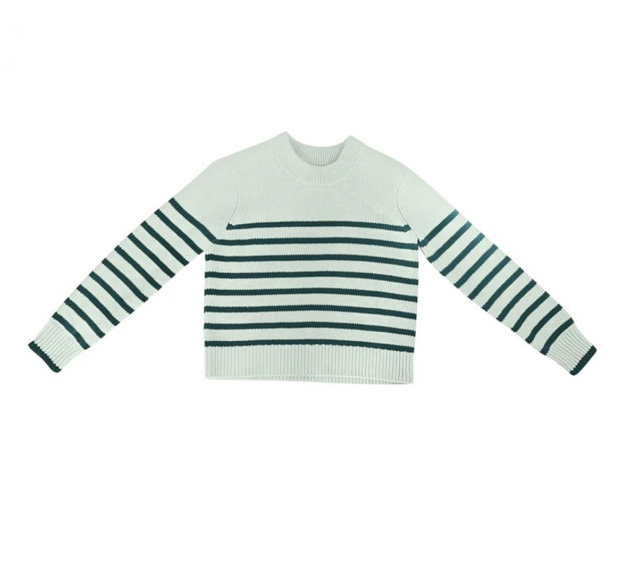 Saltwater/Emerald Stripe Sweater