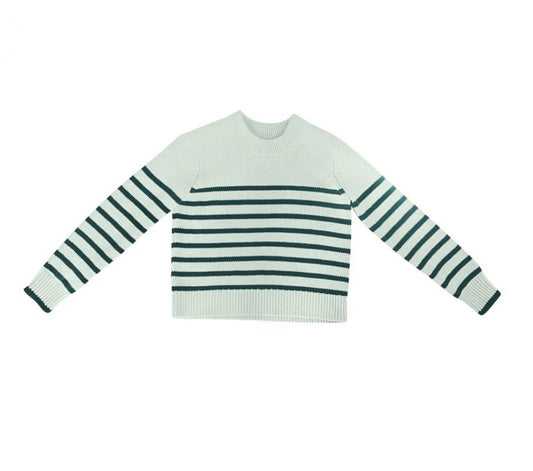 Saltwater/Emerald Stripe Sweater
