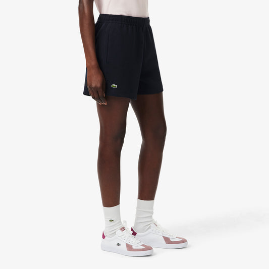 Navy Pointelle Double Face Shorts