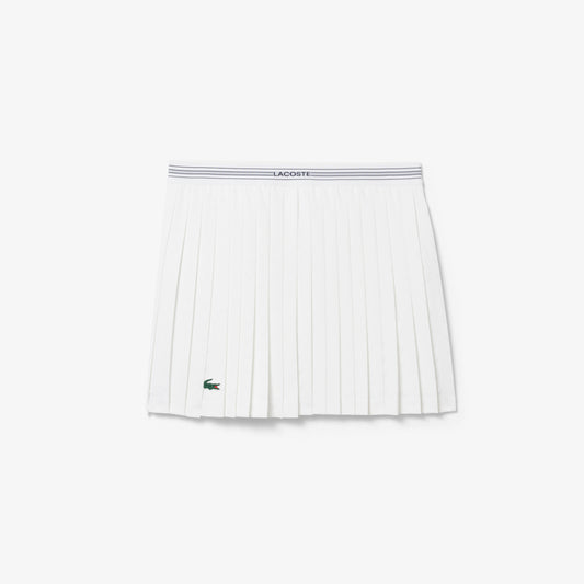 White Technical Jersey Tennis Skirt