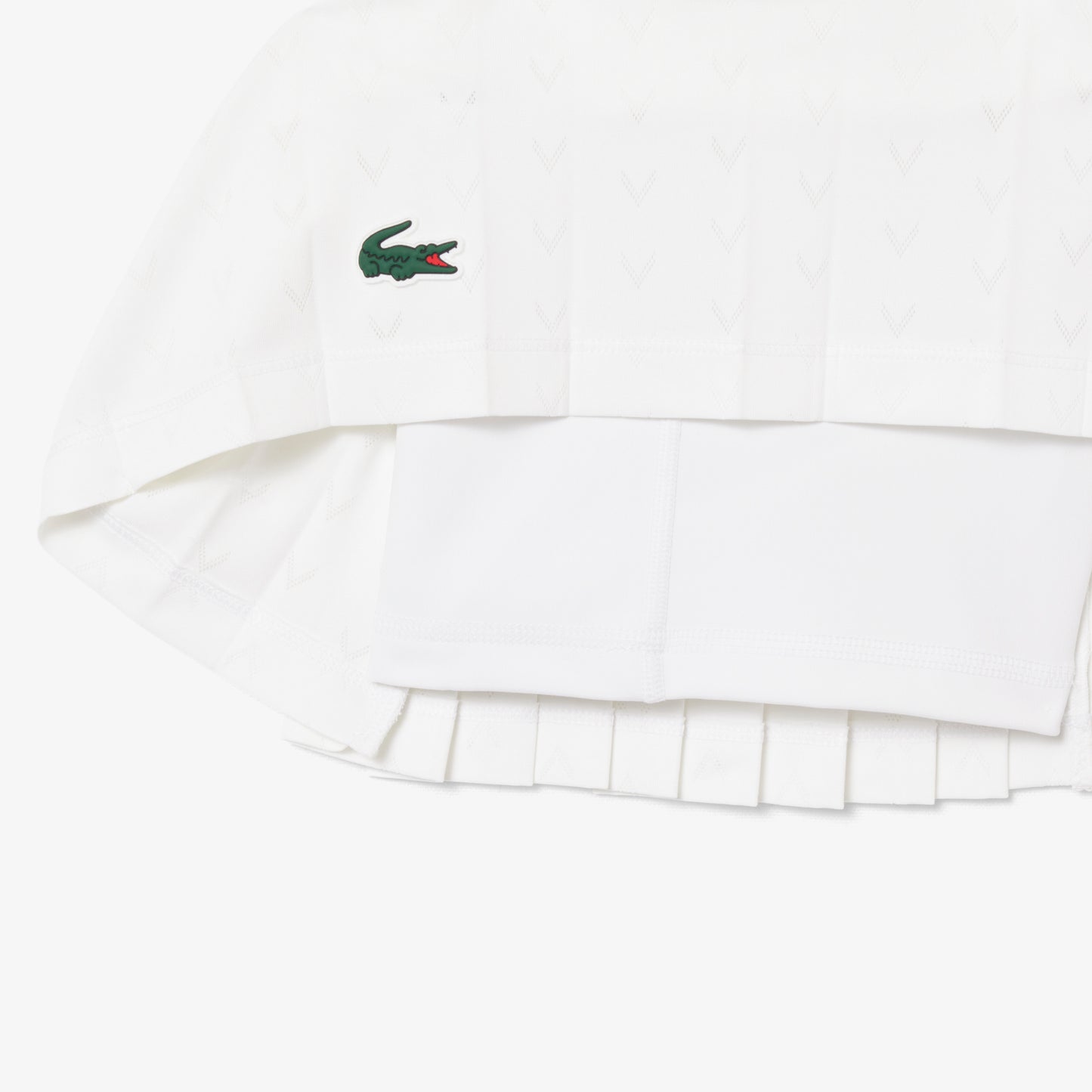 White Technical Jersey Tennis Skirt