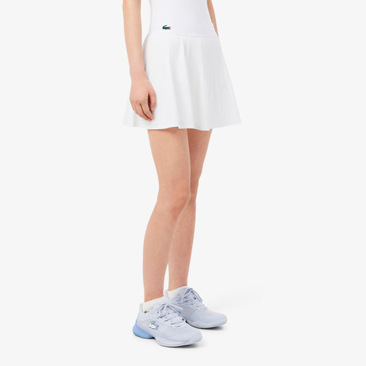 White Diamond Weave Taffeta Skirt