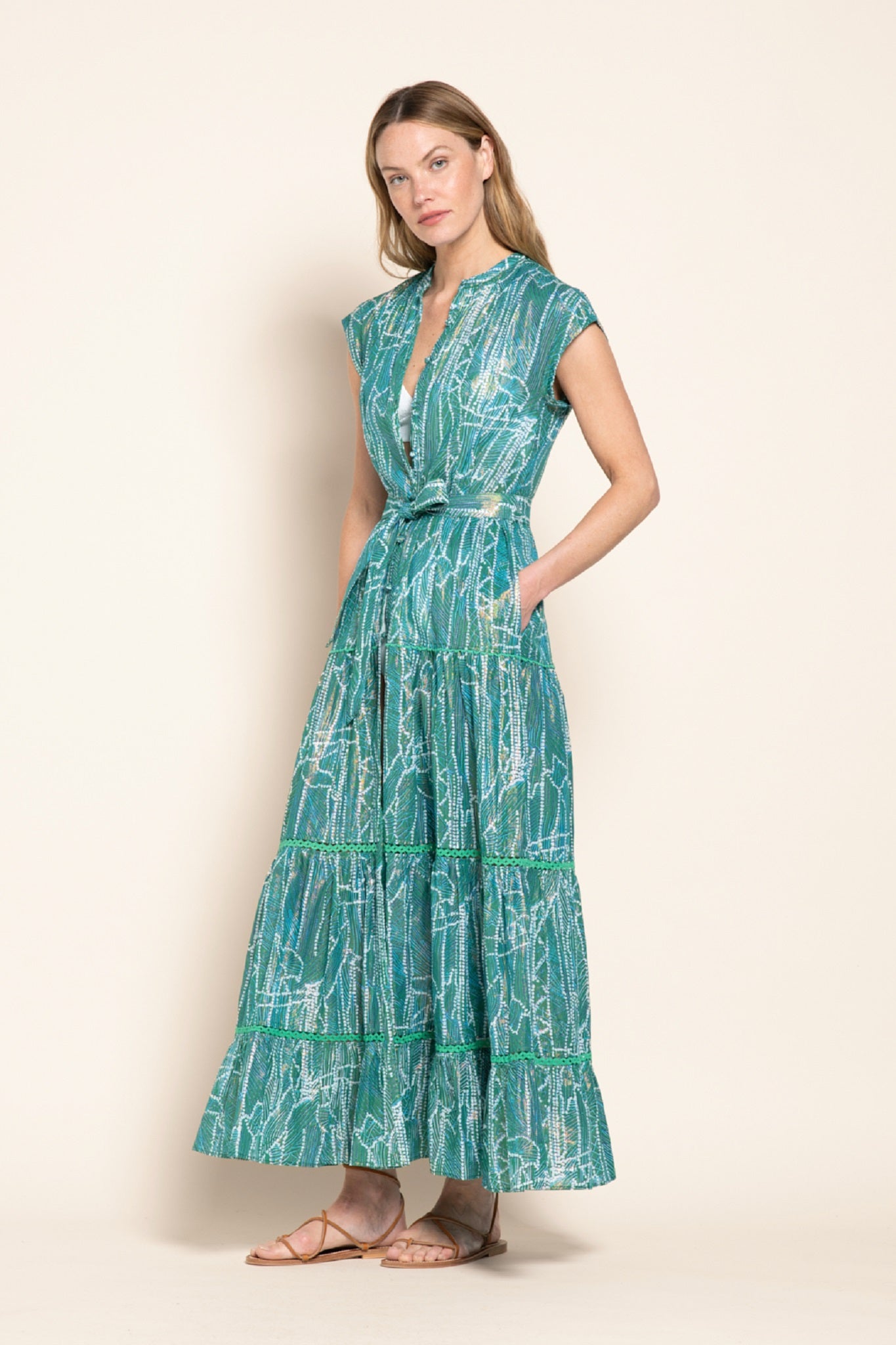 Green Akoya Long Dress Kora