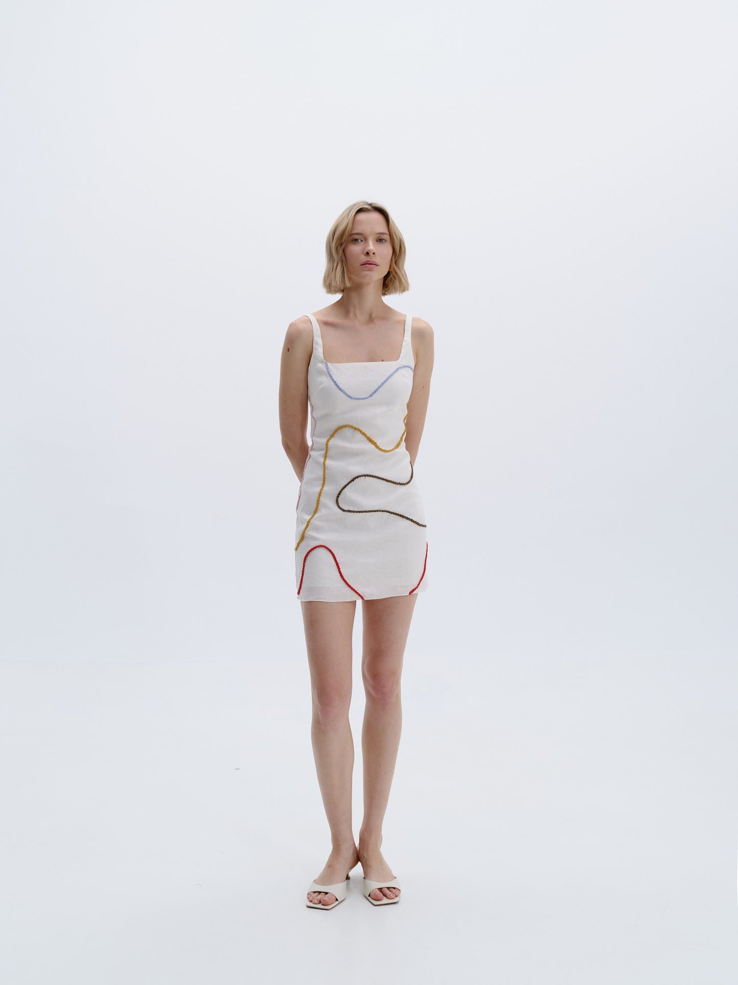 Ivory Embroidered Siela Dress