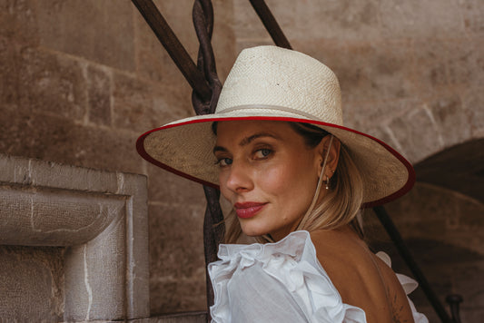 Natural/Red Fiji Sun Hat