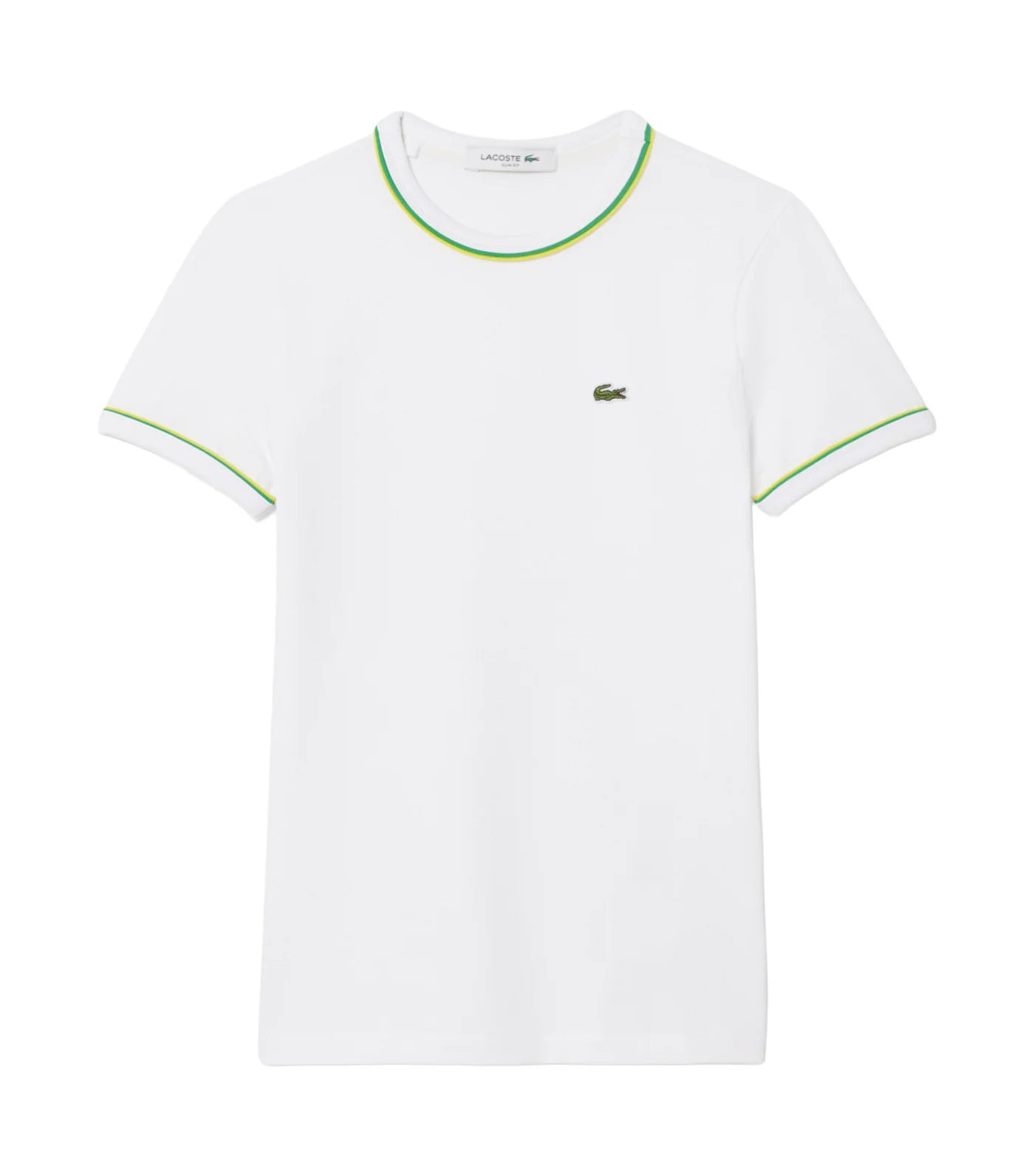 White/Pineapple/Green Fitted Crewneck Tee